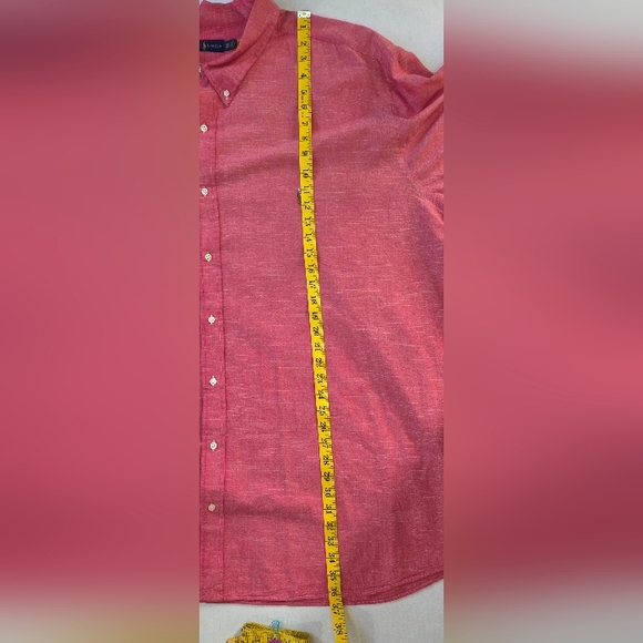 RALPH LAUREN Mens Big & Tall Button Down Oxford Shirt Size 5XB Heather Pink - Picture 11 of 12
